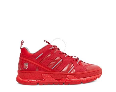 burberry nylon and leather union sneakers|Burberry Ladies Nylon And Leather Union Sneakers In Bright Red.